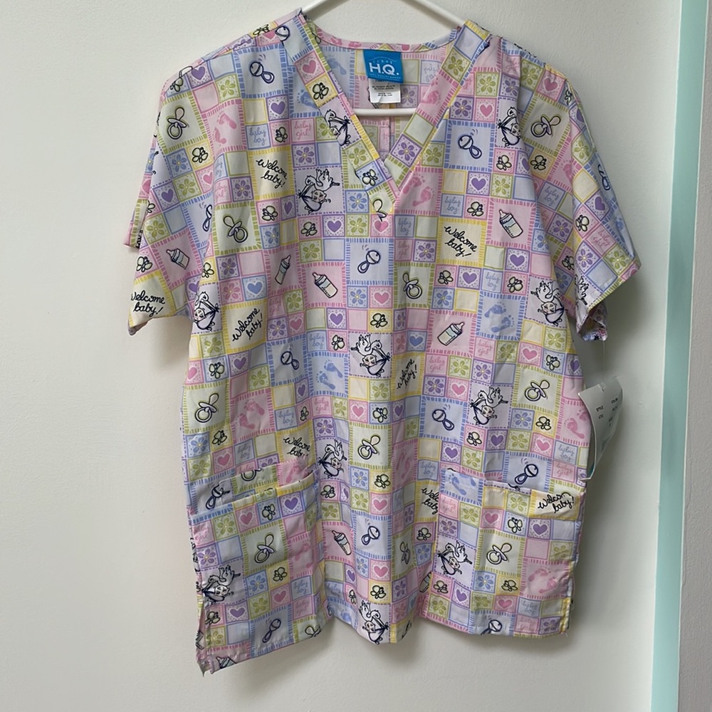 Scrub top baby maternal child OB nurse